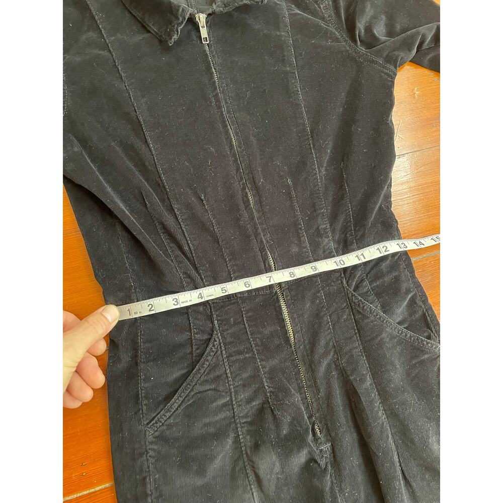 Free People We The Free Jayde Corduroy Flare Jumpsuit Black Medium - Picture 10 of 13
